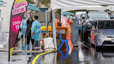 Motorists queue at the Otara testing station after a positive COVID-19 coronavirus case was reported in the community as the city enters a level 3 lockdown in Auckland on February 15, 2021. (File photo: AFP)