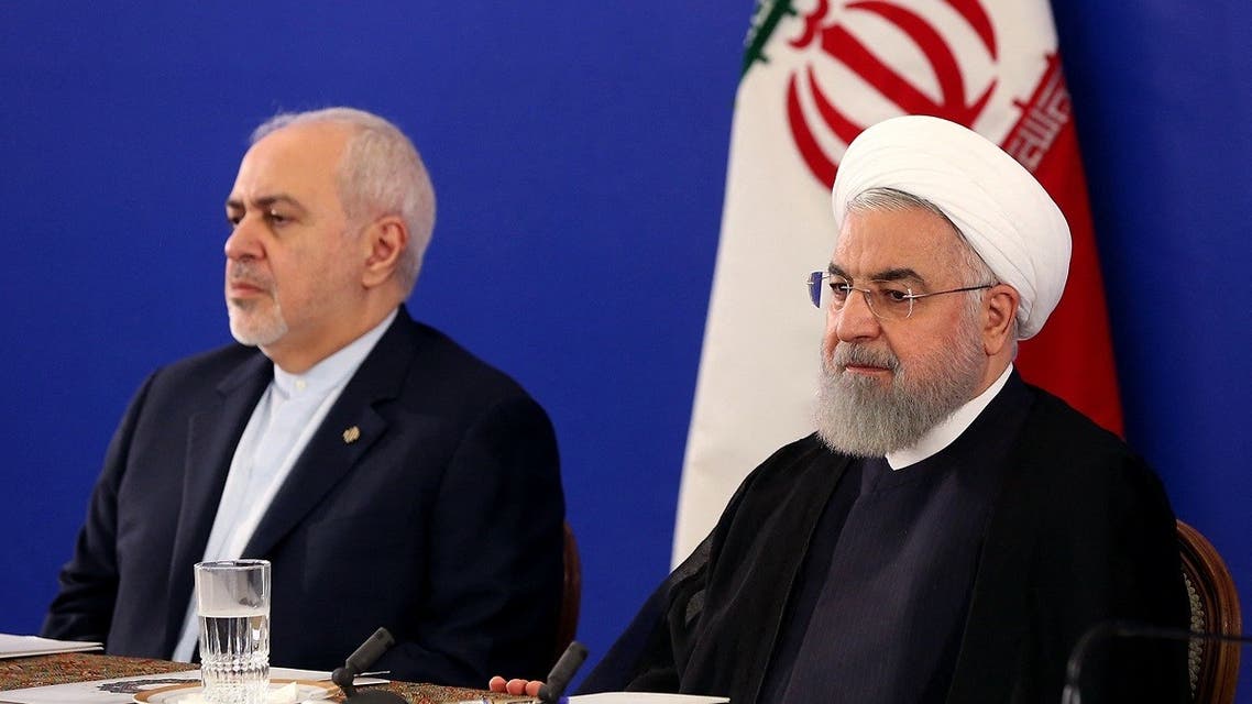 Iranian President Hassan Rouhani (R) and his top diplomat, Mohammad Javad Zarif, during a meeting in Tehran on Aug. 6, 2019. (AFP)
