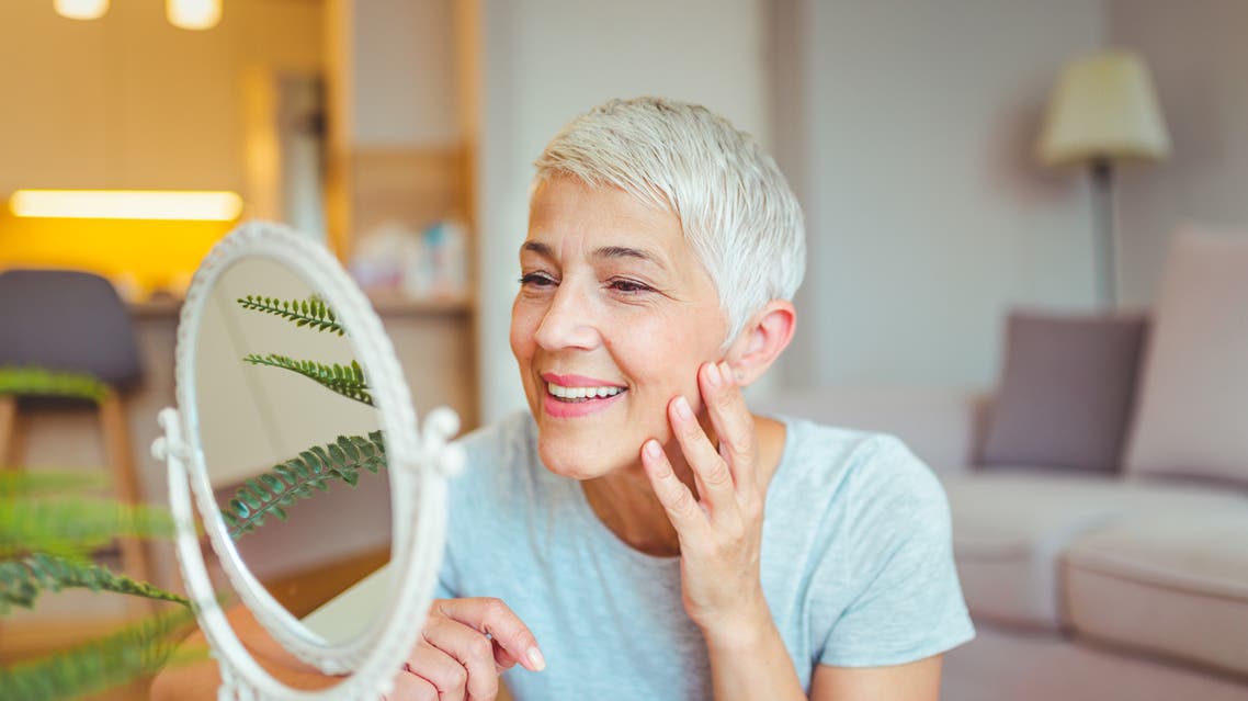 Good skincare habits will have you looking younger stock photo