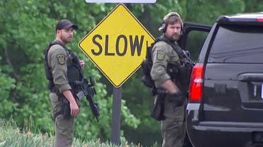 Dolley Madison Boulevard is blocked off by law enforcement in response to a security-related situation outside of the secure perimeter near the main gate of CIA headquarters in McLean, Virginia, US May 3, 2021. (Reuters)