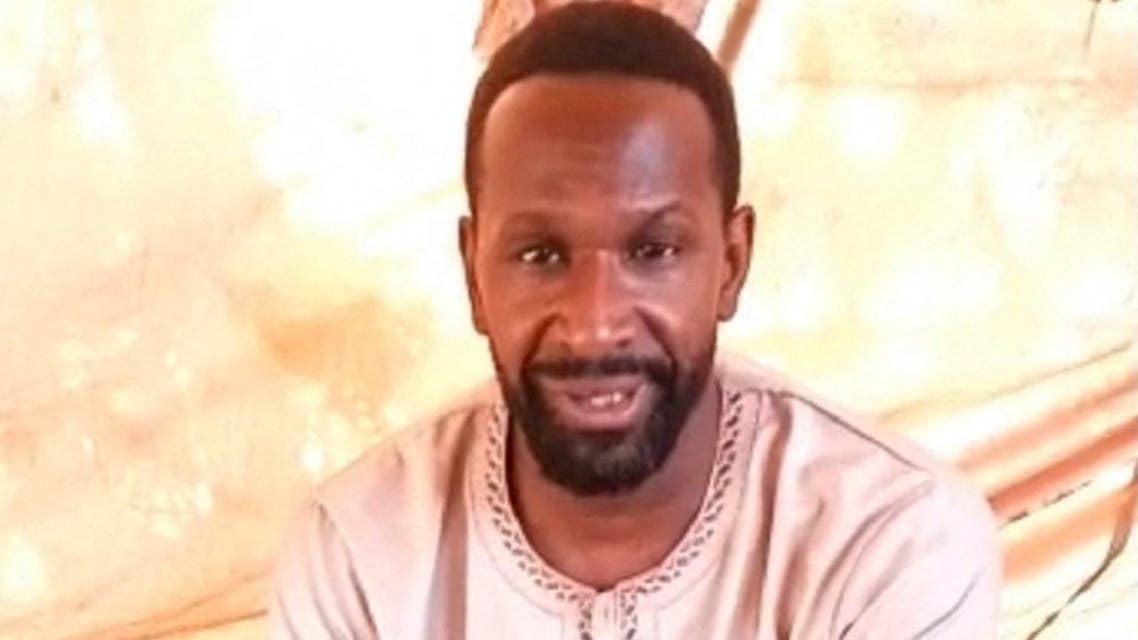 This screengrab made on May 5, 2021 from an undated propaganda video circulating on social media shows French journalist Olivier Dubois saying he was kidnapped in Mali in early April by an extremist group with links to al-Qaeda. (AFP)