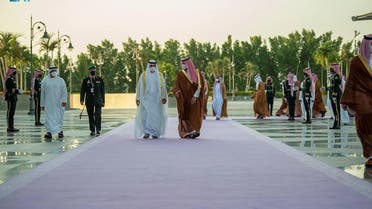 السجاد ذو اللون البنفسجي في استقبال ولي عهد ابو ظبي