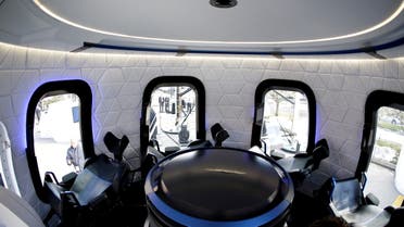 FILE PHOTO: An interior view of the Blue Origin Crew Capsule mockup at the 33rd Space Symposium in Colorado Springs, Colorado, United States April 5, 2017. (File Photo: Reuters)