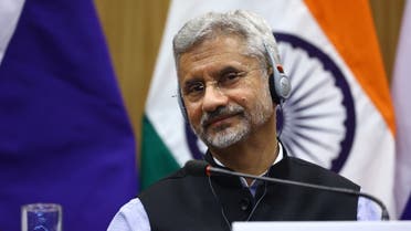 Indian Foreign Minister Jaishankar attends a news conference in New Delhi. (Reuters)