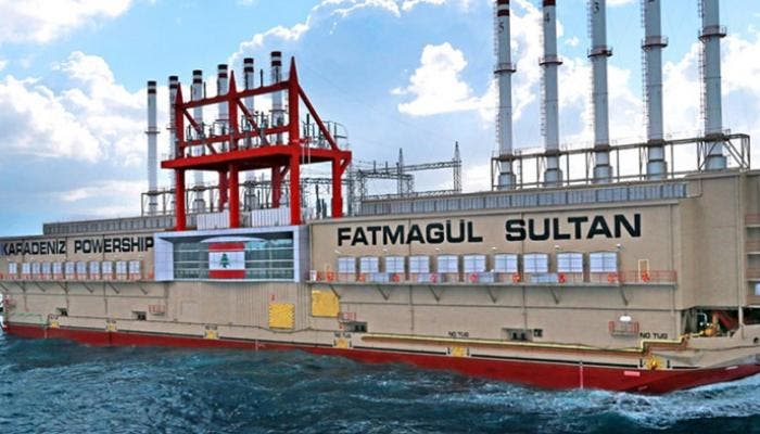 باخرة تركية لتوفير الكهرباء في لبنان
