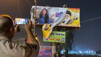 Baghdad residents celebrate removal of Iran’s Khomeini, Soleimani billboards