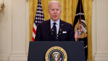 US President Joe Biden speaks at the White House, May 7, 2021. (Reuters)