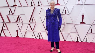 Glenn Close arrives to the 93rd Academy Awards, at Union Station, in Los Angeles, US, on April 25, 2021. (Reuters)