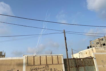 Rockets are launched into Israel amid Jerusalem’s tension, in Gaza on May 10, 2021.  (Reuters)