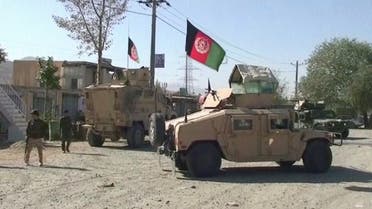 Security Humvees gather near a site attacked by Taliban in Sayeed Abad district, Wardak Province, Afghanistan. (Reuters)