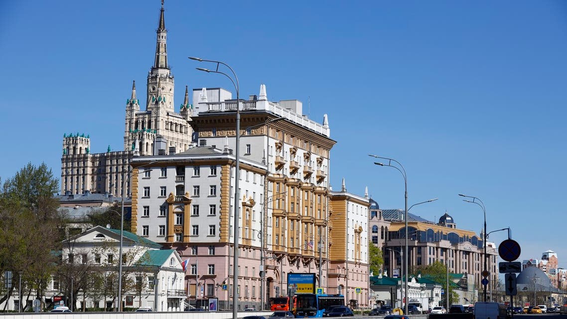The US Embassy, center, is seen in Moscow, Russia. (File Photo: AP)