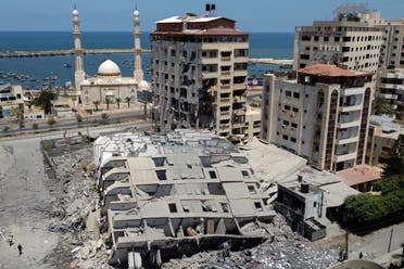 اسرائیلی بمباری سے تباہ ہونے والی غزہ کی عمارتیں