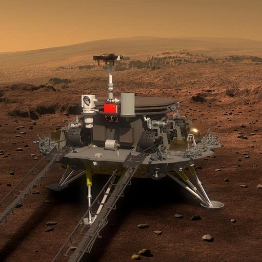 شاهد كيف هبطت المركبة الصينية على سطح المريخ