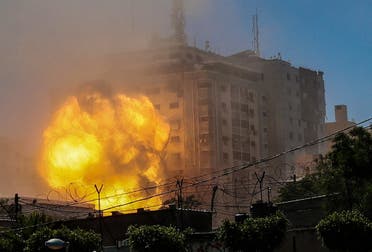من القصف الإسرائيلي على غزة - فرانس برس 15 مايو 2021