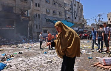 من القصف الإسرائيلي على غزة 15 مايو 2021 - فرانس برس
