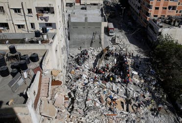 مباني مدمرة بسبب القفص الإسرائيلي في غزة