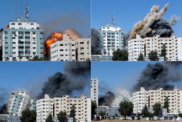 استهداف إسرائيل لبرج الجلاء في غزة الذي كان يضم عدداً من مكاتب وسائل إعلام دولية