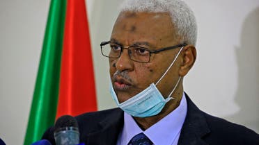 Tagelsir al-Hebr, Sudan's Attorney General, speaks during a press conference in the capital Khartoum on June 15, 2020. (File photo: AFP)