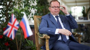 Ambassador of Russia to the United Kingdom Andrei Kelin poses inside the residence of the Russian Ambassador, following an interview with Reuters, in London, Britain, on May 20, 2021. (Reuters)