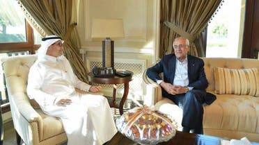 Saudi Arabia’s ambassador to Lebanon Waleed bin Abdullah Bukhari receives Lebanese caretaker Minister of Interior Mohammed Fahmi. (SPA)