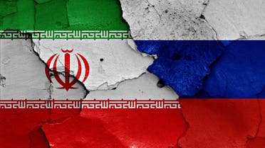 Relationship between the Russia and the Iran stock photo