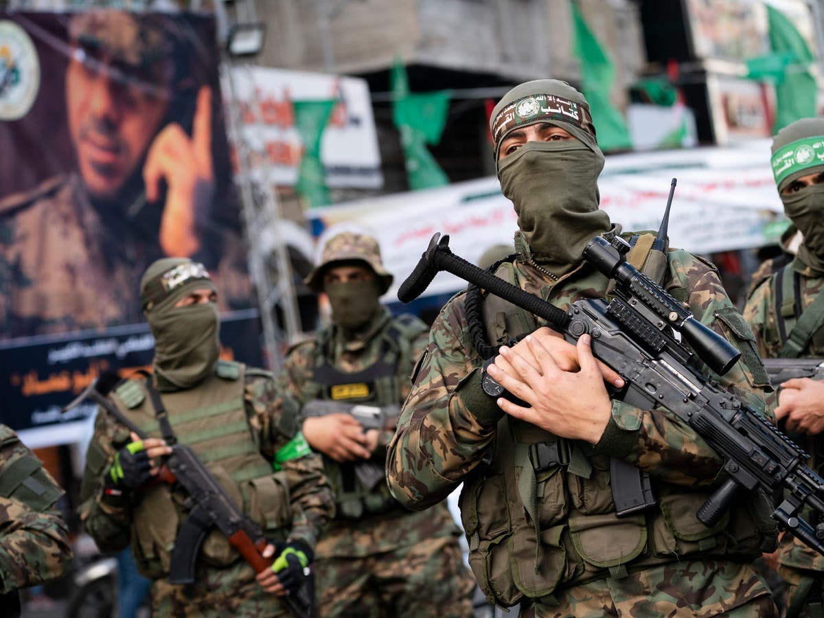 Hamas defiant with military parade, appearance of top leader | Al Arabiya  English