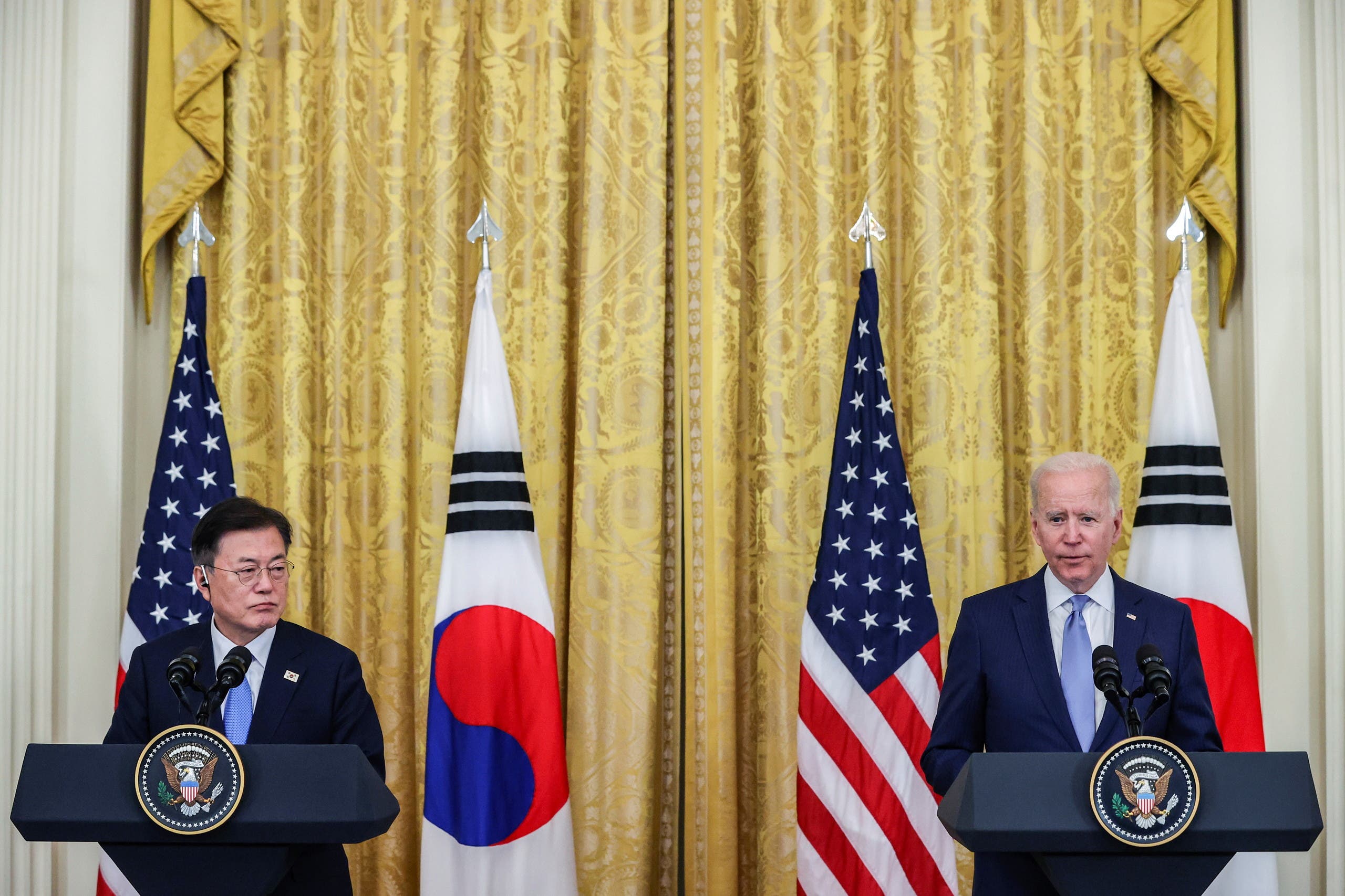 من لقاء بايدن بنظيره الكوري الجنوبي في البيت الأبيض في 21 مايو