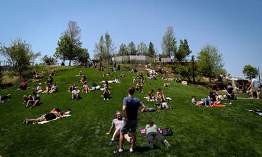People visit Little Island Park, almost three acres of new public park space which sits on stilts over the Hudson River and the remnants of Pier 54 in the larger Hudson River Park, on Manhattan's West Side, during the park's opening day in New York City, New York, U.S., May 21, 2021. (Reuters)