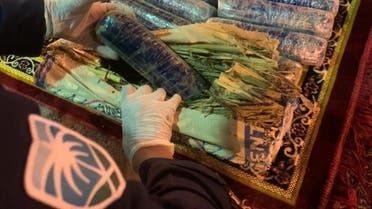 Saudi Arabia’s Zakat, Tax and Customs Authority foils two attempts to smuggle 306.5 kilograms of hashish at al-Wadiah Port and Jazan Port. (Saudi Customs)