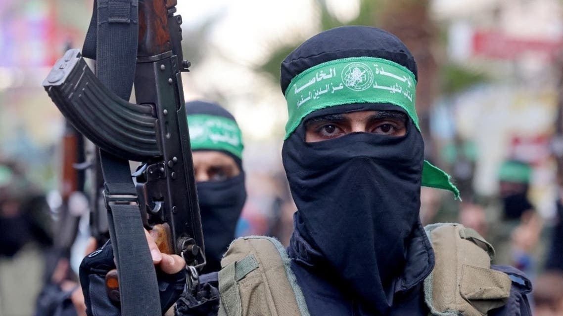 عنصر من كتائب القسام التابعة لحركة حماس في غزة - فرانس برس