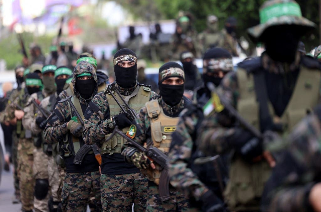 عناصر من كتائب القسام التابعة لحركة حماس في غزة - فرانس برس