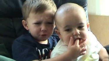 A screenshot from viral YouTube video 'Charlie bit my finger'. (Screengrab)