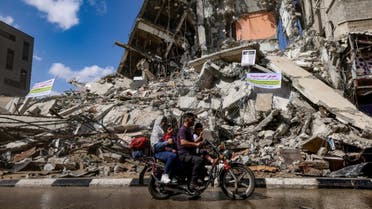 آثار الدمار في غزة نتيجة القصف الإسرائيلي- فرانس برس