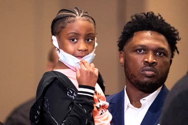 George Floyd's 6-year-old daughter Gianna Floyd looks on during a press conference following the verdict in the trial of former police officer Derek Chauvin in Minneapolis, Minnesota on April 20, 2021. Sacked police officer Derek Chauvin was convicted of murder and manslaughter on April 20 in the death of African-American George Floyd in a case that roiled the United States for almost a year, laying bare deep racial divisions. (Stock image)