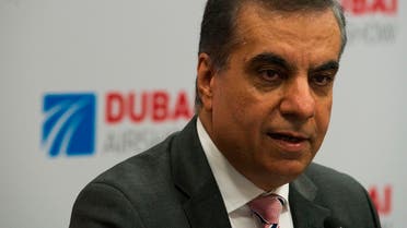 Adel Abdullah al-Ali, Air Arabia CEO speaking at a news conference. (File photo: AP)