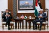 من لقاء بلينكن والرئيس الفلسطيني محمود عباس