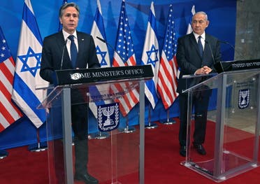 Israeli Prime Minister Netanyahu and US Secretary of State Blinken hold a joint news conference in Jerusalem. (Reuters)