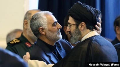 مجتبی خامنئي مع قاسم سليماني