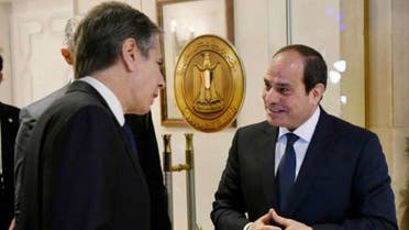 جانب من لقاء الرئيس السيسي والوزير بلينكن