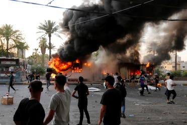 احتجاجات في بغداد في مايو الماضي