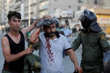 إصابة متظاهر أمس في بغداد