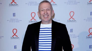 French fashion designer Jean Paul Gaultier poses during a photocall upon his arrival to the Diner de la Mode (Fashion Dinner), a fundraiser dinner in profit of the French anti-AIDS association Sidaction, at the Pavillon Cambon Capucines, in Paris, on January 23, 2020.