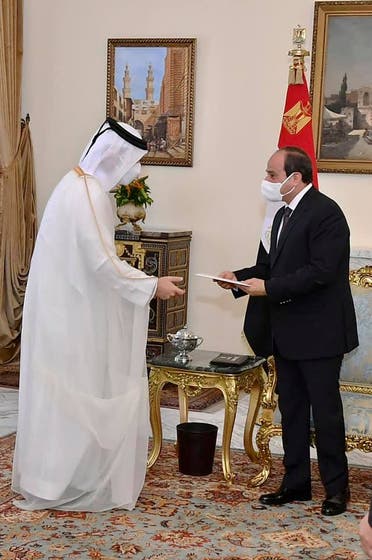 استقبال السيسى از وزير خارجية قطر