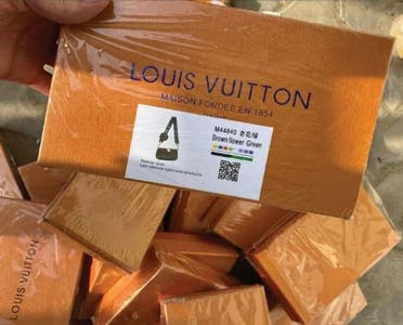 Fake Louis Vuitton items seized by Ajman Police in the United Arab Emirates. (Ajman Police)