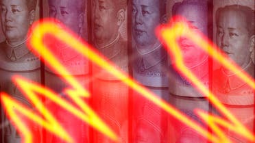 Chinese Yuan banknotes are seen behind illuminated stock graph in this illustration taken February 10, 2020. (File Photo: Reuters)