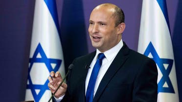 نفتالي بينيت يلقي بياناً في الكنيست بالقدس يوم 30 مايو 2021 (رويترز)