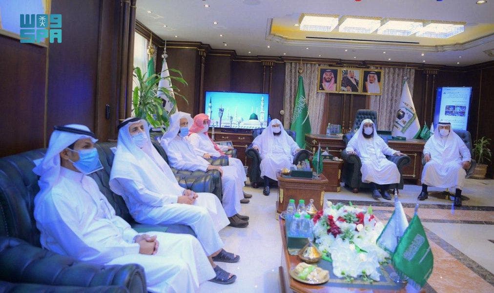 ڈاکٹر عبدالرحمن السدیس منصوبے کے افتتاح کے موقع پر