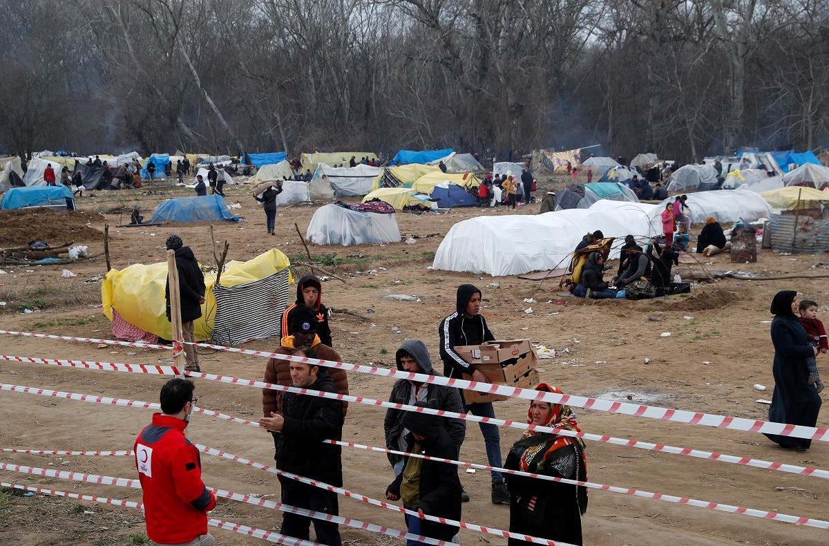Makeshift shelters of migrants are pictured at Turkey's Pazarkule border crossing with Greece's Kastanies, near Edirne in Turkey. (File Photo: Reuters)