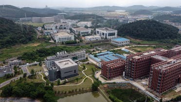 This aerial view shows the P4 laboratory (L) on the campus of the Wuhan Institute of Virology in Wuhan in China's central Hubei province on May 27, 2020.