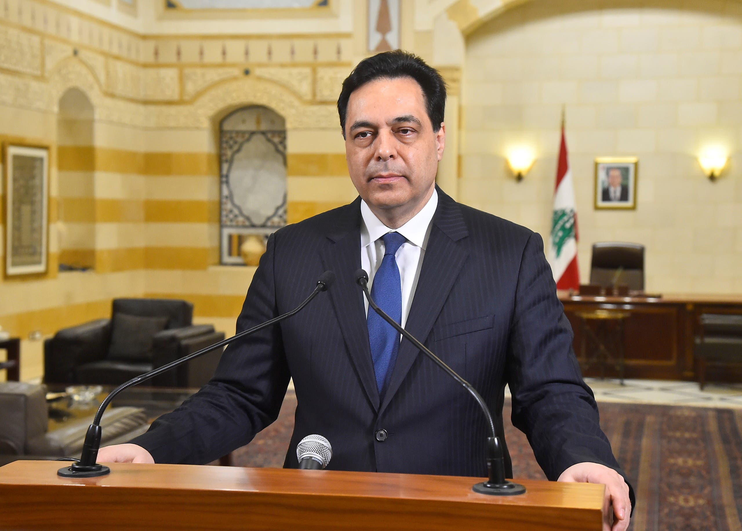 رئيس حكومة تصريف الأعمال في لبنان حسان دياب 